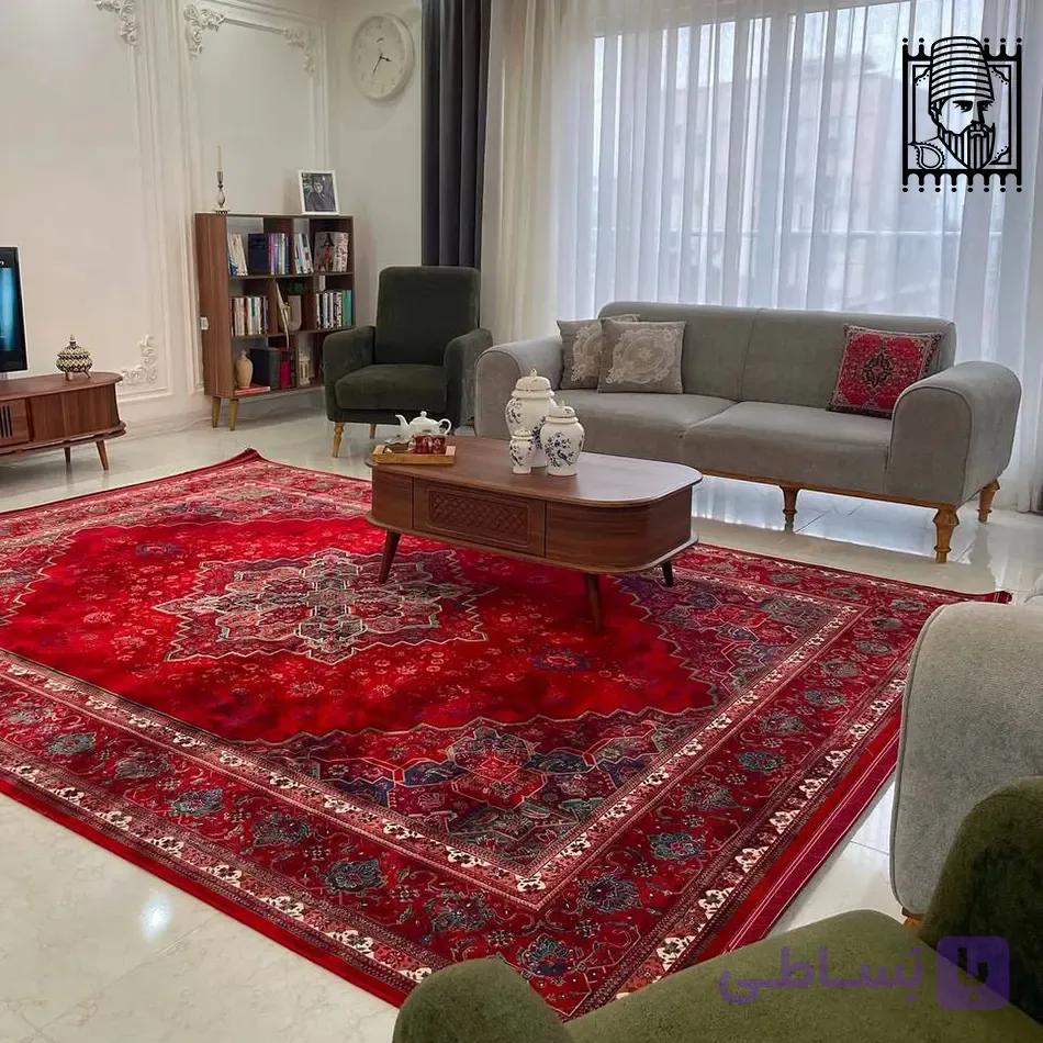 فرش هریس لاکی سبز 1200 شانه تهران — تصویر 1