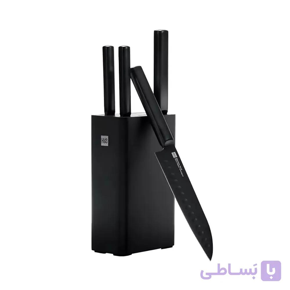 ست 5 تکه چاقوی آشپزخانه HUOHOU 5PCS Non-stick Stainless Steel Kitchen Knife Set — تصویر 1