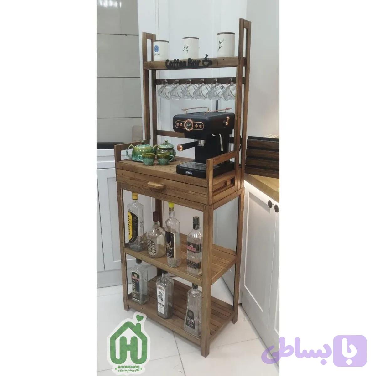 کافی بار ایستاده مدل پشت باز ساخته شده از چوب روس با کیفیت مقاوم در برابر رطوبت و میکروب