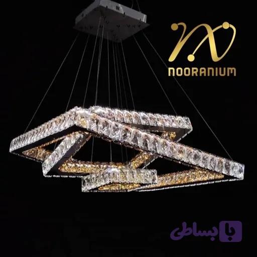 لوستر کهکشانی کریستالی دایره سه طبقه سایز 60/40/20