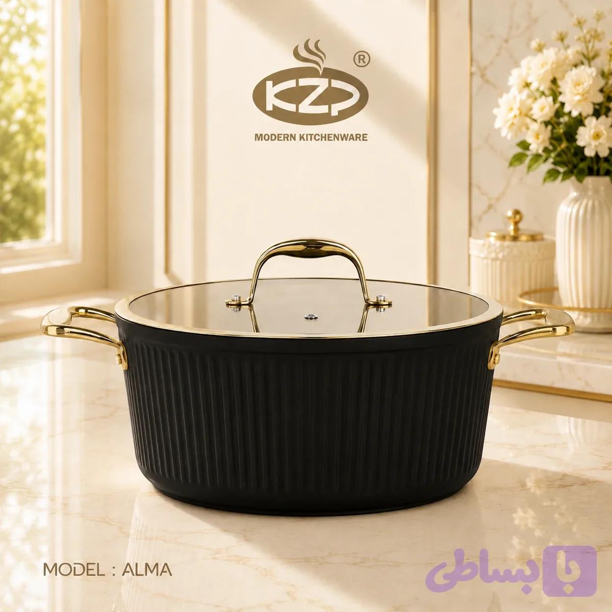 قابلمه تک آلما سایز 32 گلد — تصویر 1