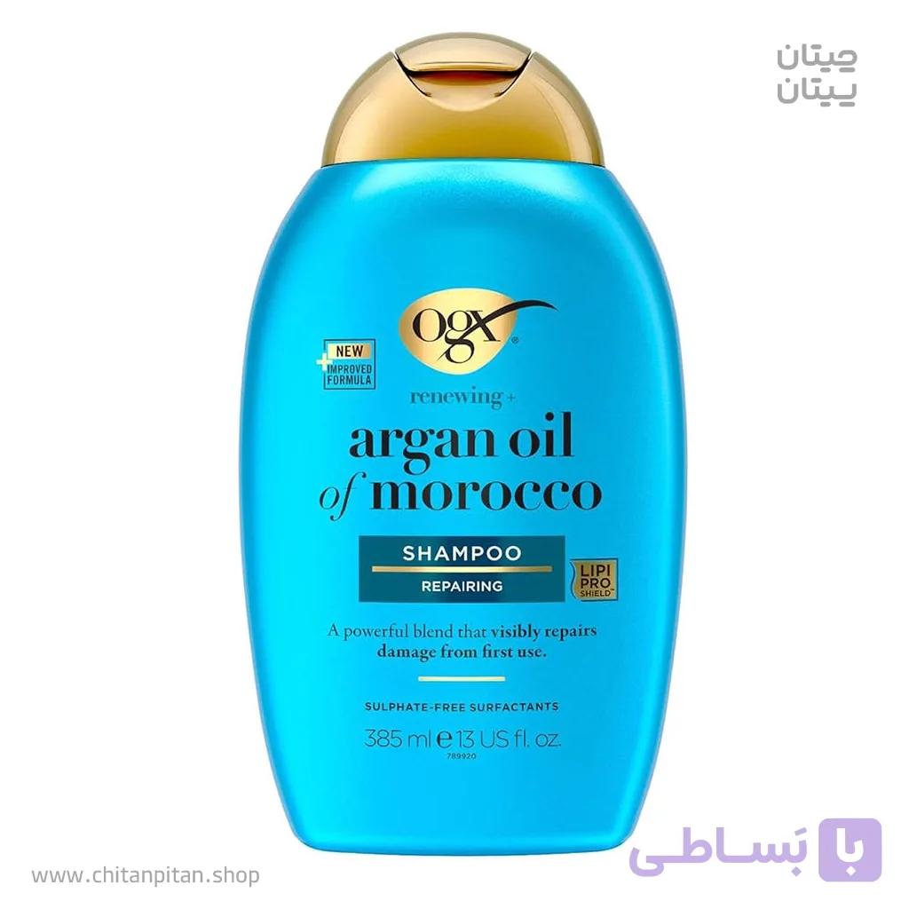 شامپو ترمیم کننده مو او جی ایکس argan oil morocco حجم 385 — تصویر 1