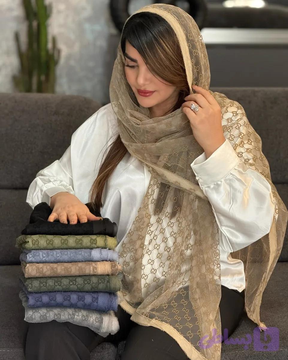 شال توری مخمل طرح گوچی
