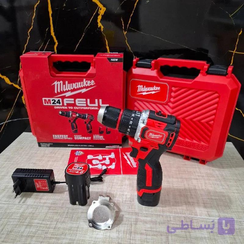 دریل شارژی میلواکی 24 ولت پشت اهنی M24 — تصویر 1