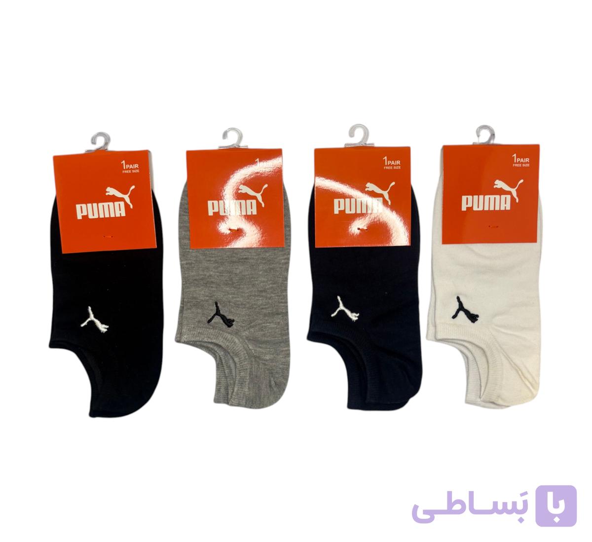 جوراب اسپرت نخ پنبه درجه یک زیرقوزکی مردانه گلدوزی PUMA