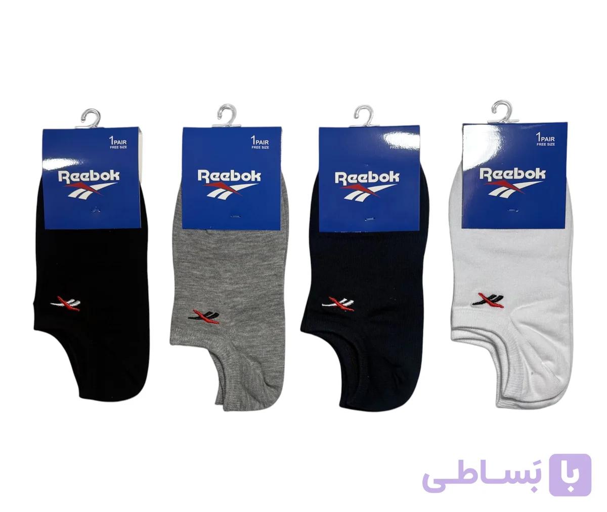 جوراب اسپرت نخ پنبه درجه یک زیرقوزکی مردانه گلدوزی Reebok