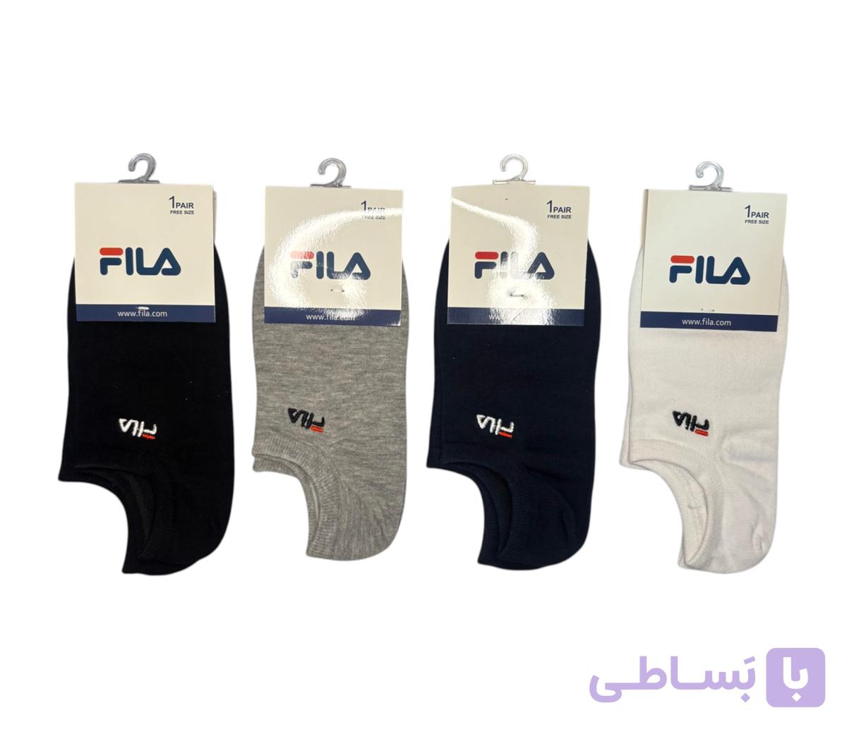 جوراب اسپرت نخ پنبه درجه یک مچی مردانه گلدوزی FILA