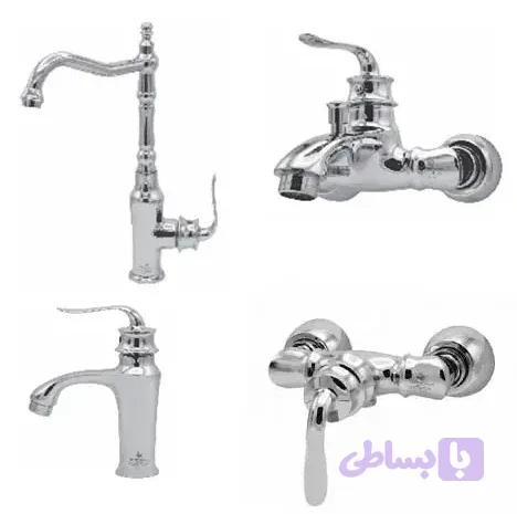ست 4 تکه شیرالات مدل بامبو کروم