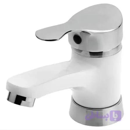 شیر روشویی لاله سفید کروم ویان