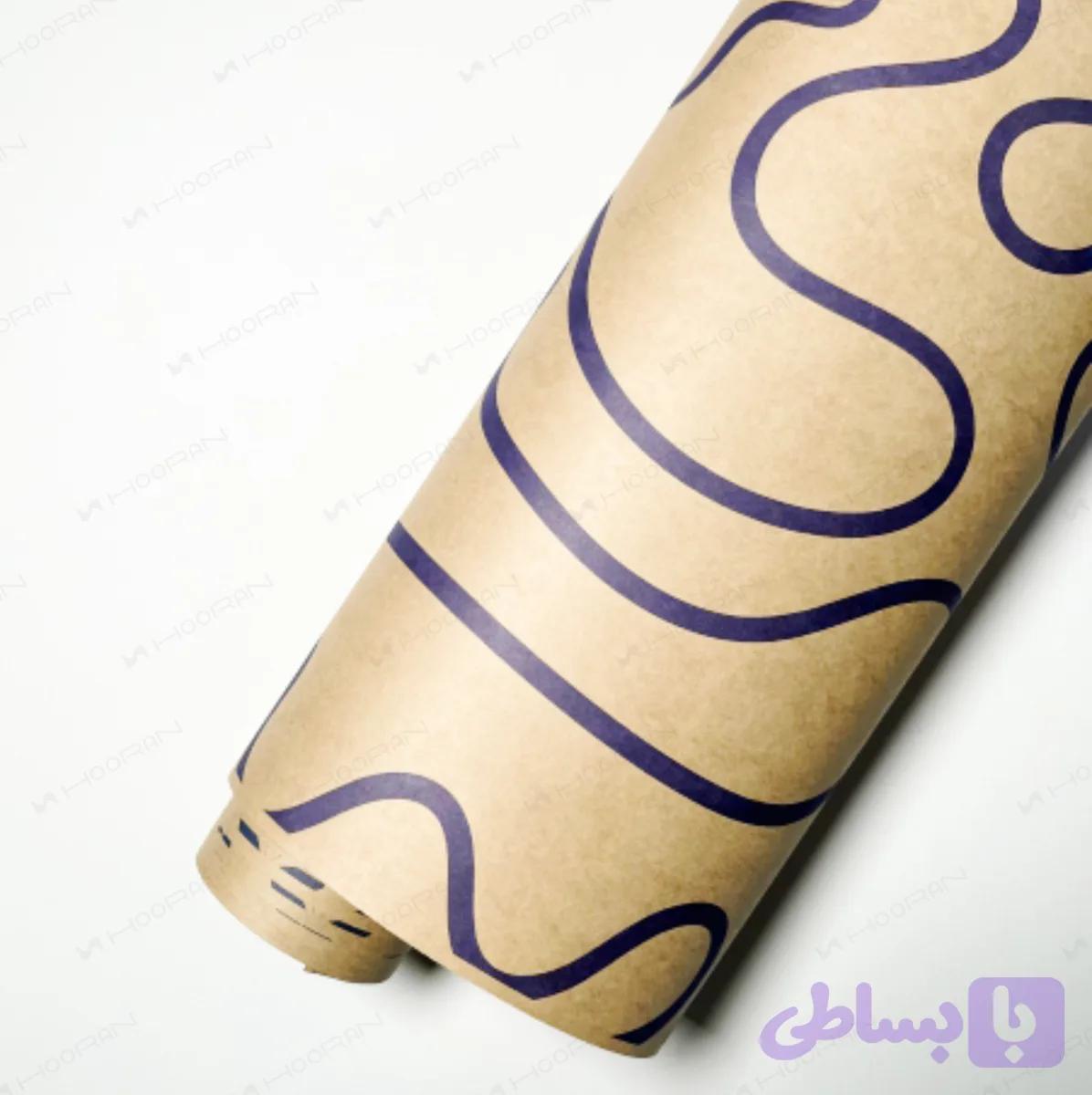کاغذ کرافت رولی آماده طرح مارپیچ — تصویر 1