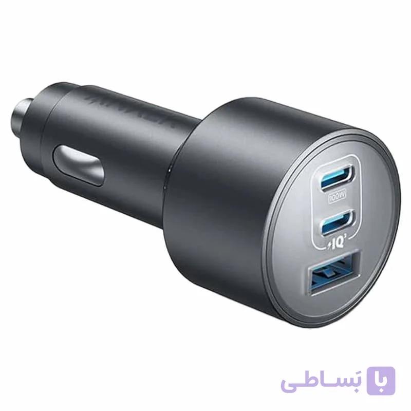 شارژر فندکی انکر مدل B2737 ظرفیت 167.5 وات سه پورت به همراه کابل — تصویر 1