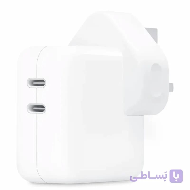 شارژر 35 وات اپل Apple Dual USB-C Port Power Adapter A2676 — تصویر 1