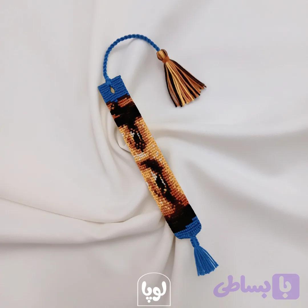 نشانگر کتاب دستبافت طرح مونالیزا