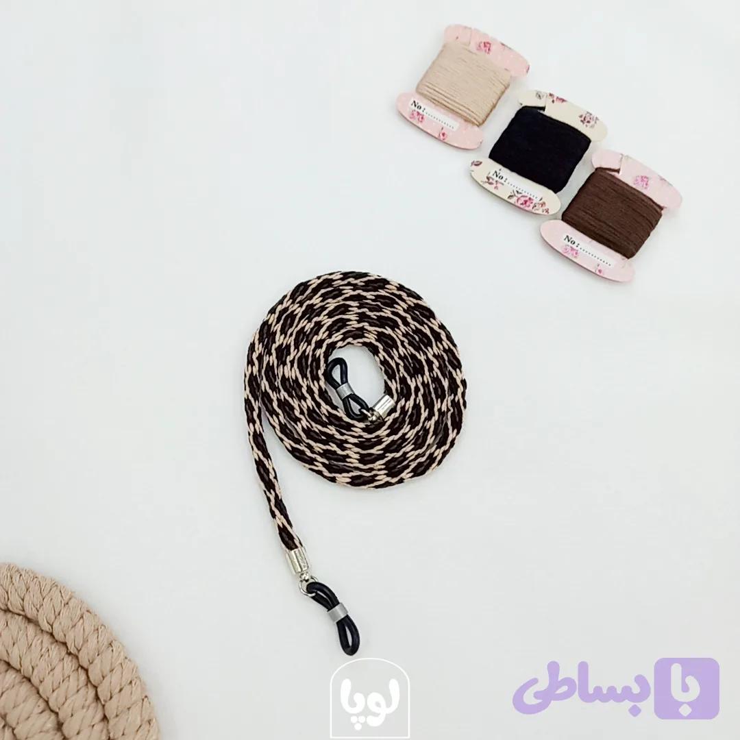 بند عینک دستبافت طرح پلنگی