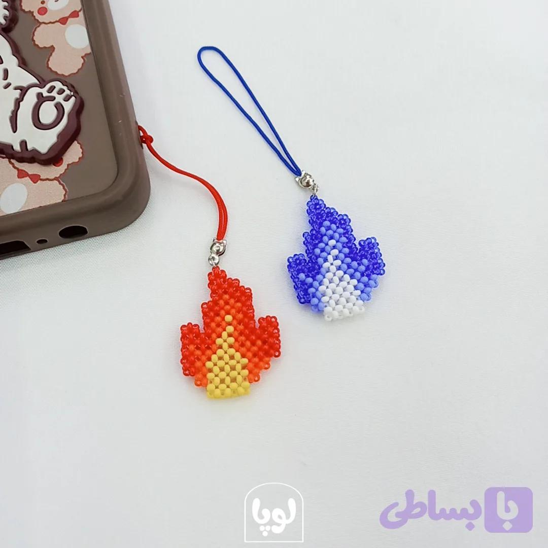 آویز موبایل منجوقی آب و آتش