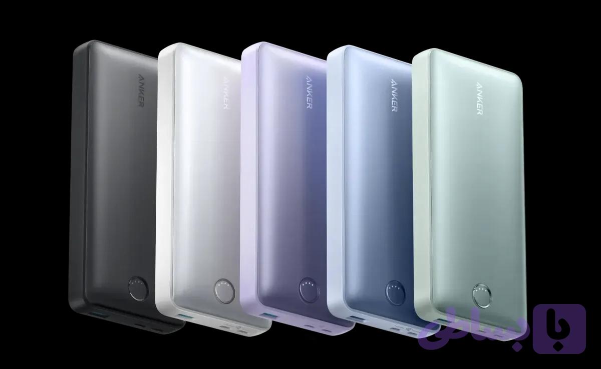 پاوربانک انکر ۵۳۵ (Anker 535 Power Bank – PowerCore 20K) با ظرفیت ۲۰۰۰۰ میلی‌آمپر ساعت، شارژ سریع ۳۰ وات — تصویر 1
