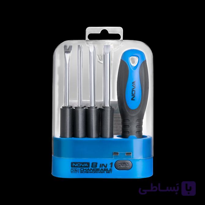 ست پیچ گوشتی 8 عددی مدل 1340 نوا — تصویر 1