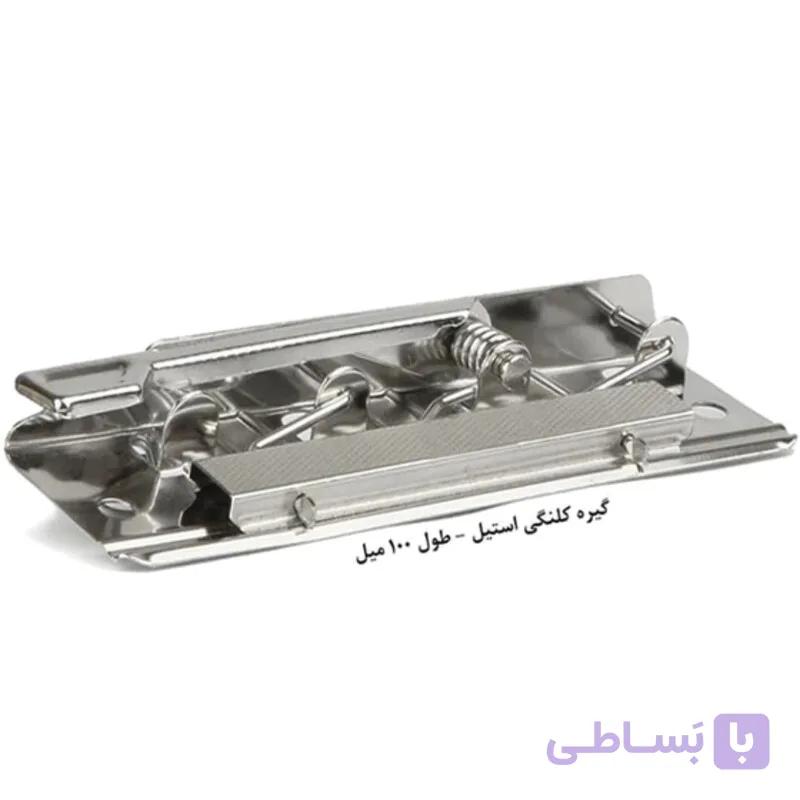 قفل تخته شاسی (گیره کلنگی استیل) گیره فنری بسته10عددی