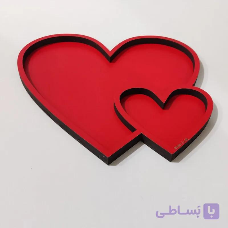 اردو خوری چوبی مدل قلب تو در تو 2قسمتی کد c-48