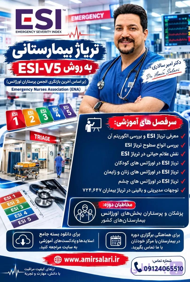 اسلاید و پادکست های ترياژ بيمارستاني به روش ESI ویرایش پنجم — تصویر 1