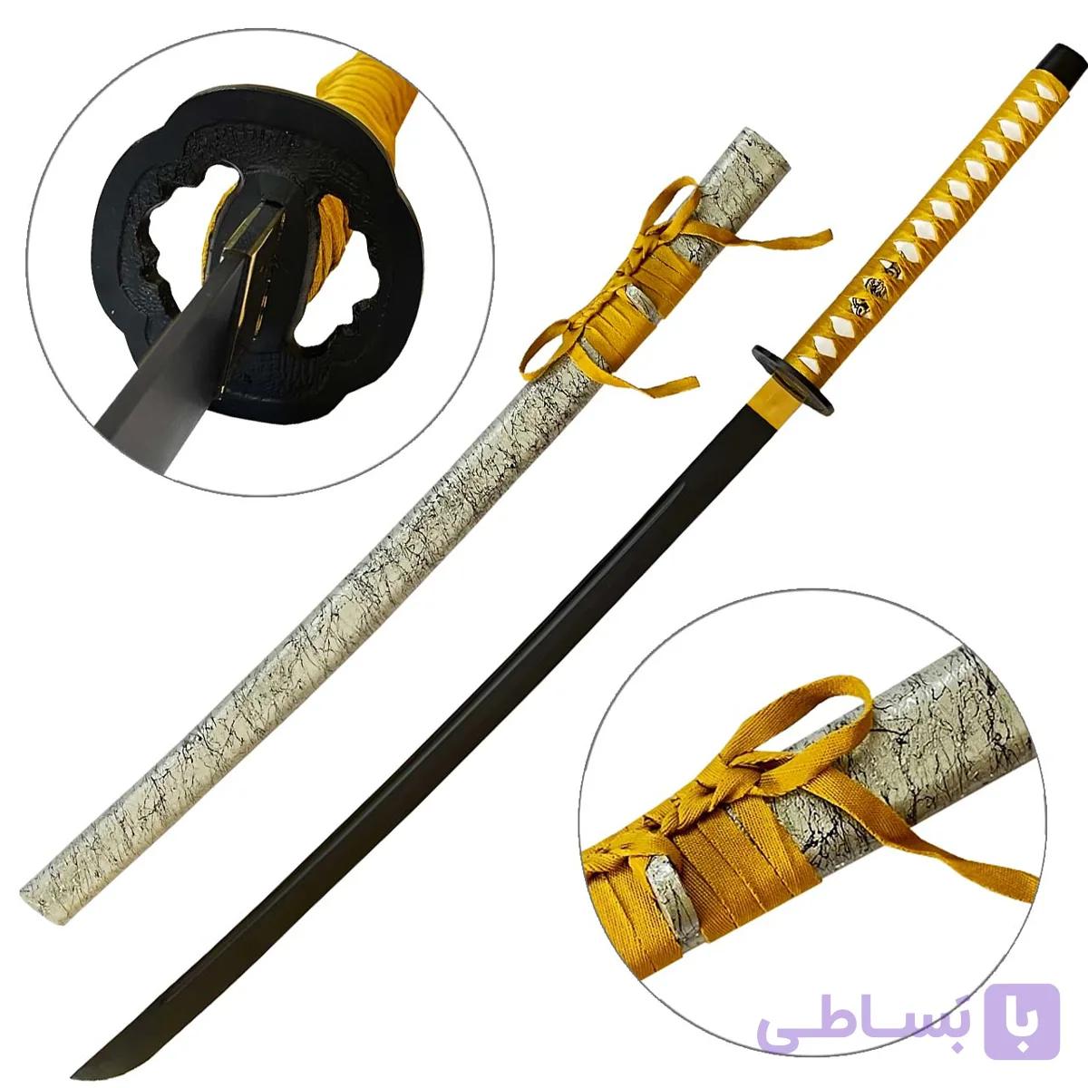 شمشیر سامورایی کاتانا مدل silver marble — تصویر 1