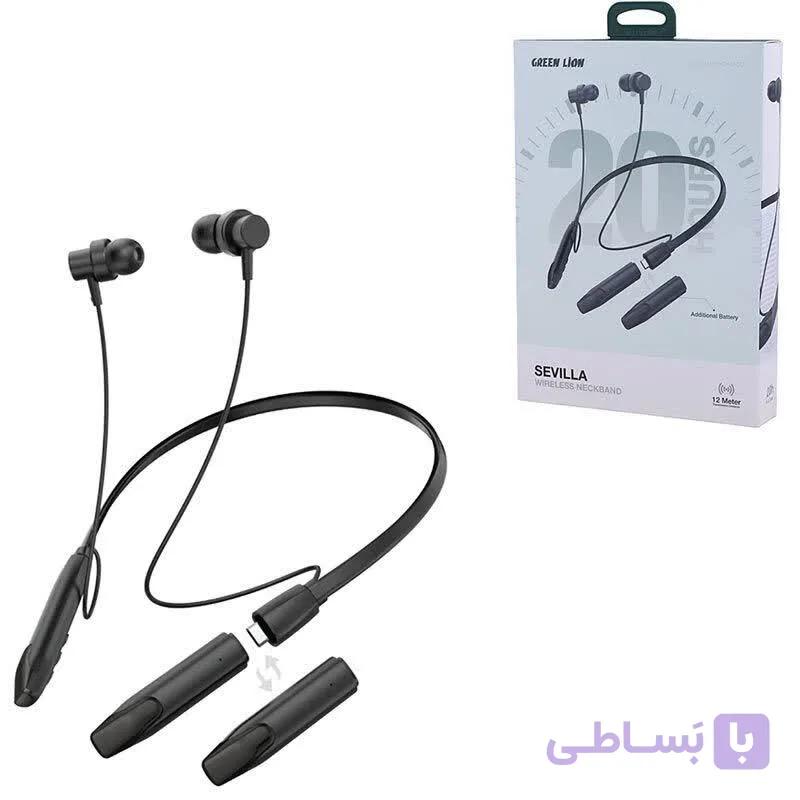 هندزفری بلوتوثی گردنی گرین لاین Sevilla GL-NB6 GNSVNBNDBK — تصویر 1