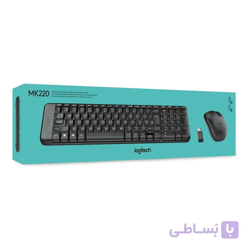 کیبورد و موس بی سیم لاجیتک MK220 گارانتی 24 ماهه الماس رایان ایرانیان — تصویر 1