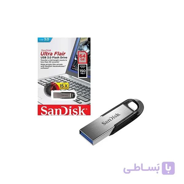 فلش مموری USB 3.0 سن دیسک مدل Ultra Flair SDCZ73 ظرفیت 64 گیگابایت — تصویر 1