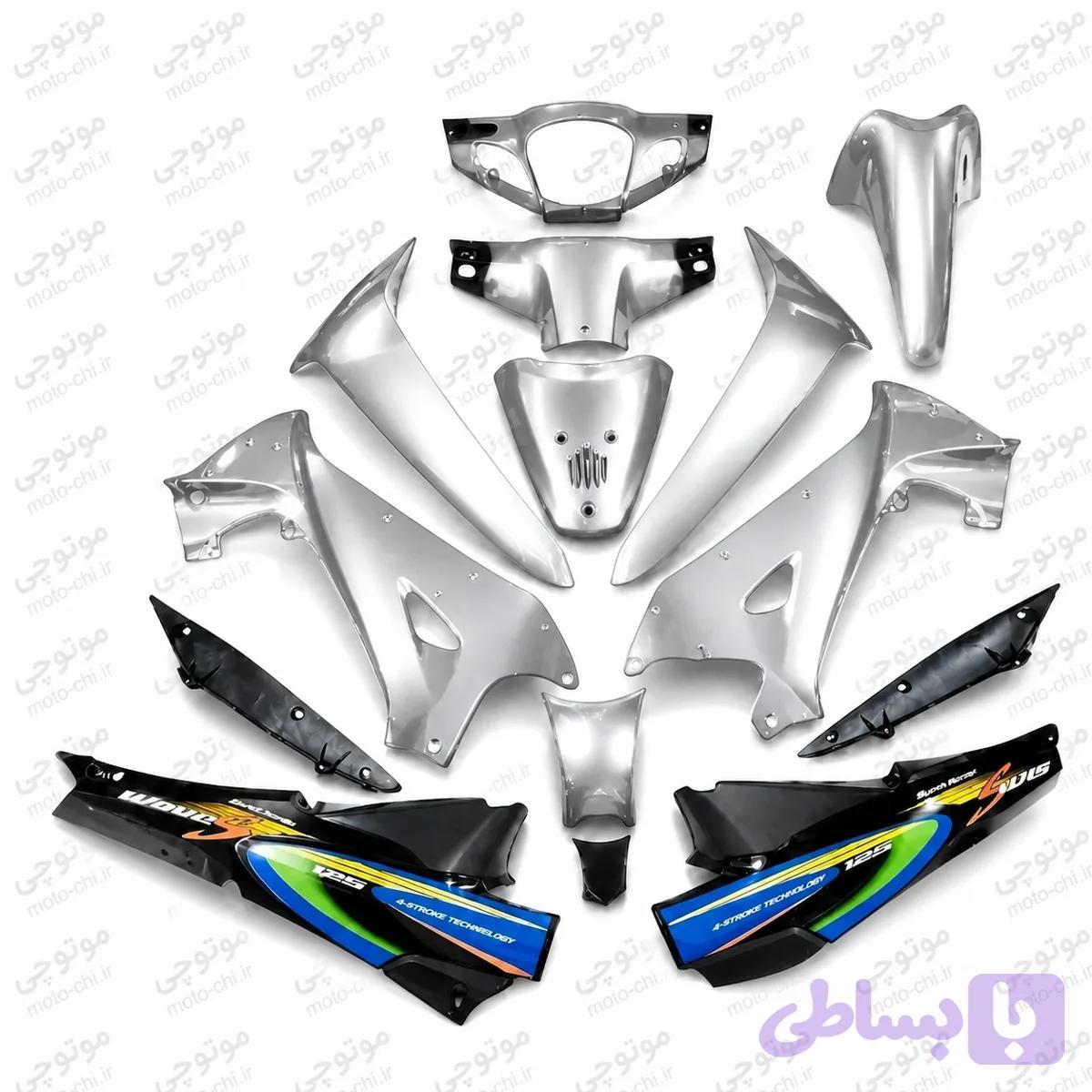 فلاپ ویو 125رنگ نقره ای براق خاص — تصویر 1
