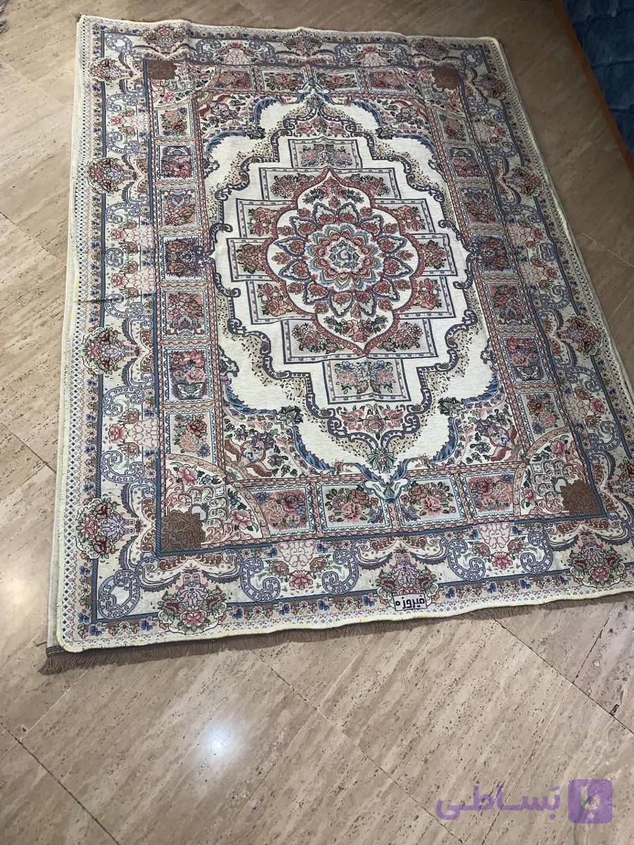 روفرشی مخمل کوبلن یاوری یزد مدل فیروزه (زرک دار)
