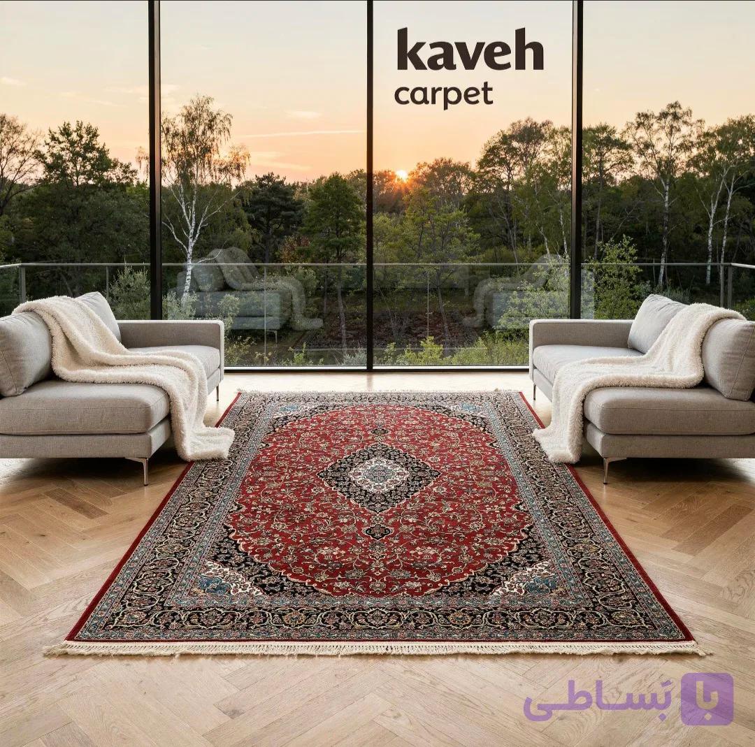 فرش لاکی طرح سنتی (لاکی) نقش کاشان 700 شانه کد 110