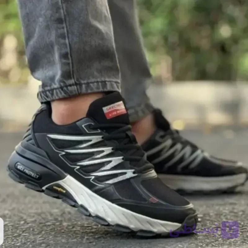 کفش اسپرت مردانه مکس پروتکت مشکی اسکیچرز سایز 41 تا 44 رانینگ