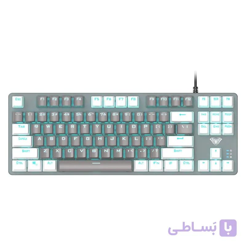 کیبورد گیمینگ آئولا مدل F3287، سوئیچ مکانیکال، Tenkeyless، نورپردازی تک رنگ — تصویر 1
