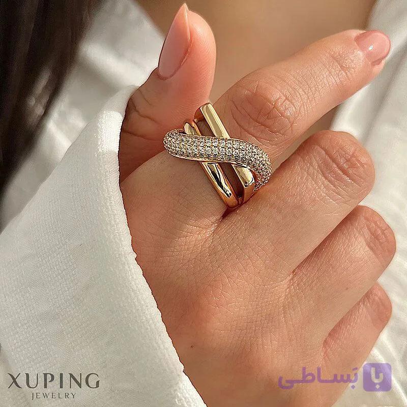 انگشتر زنانه مورب نگین از برند ژوپینگ