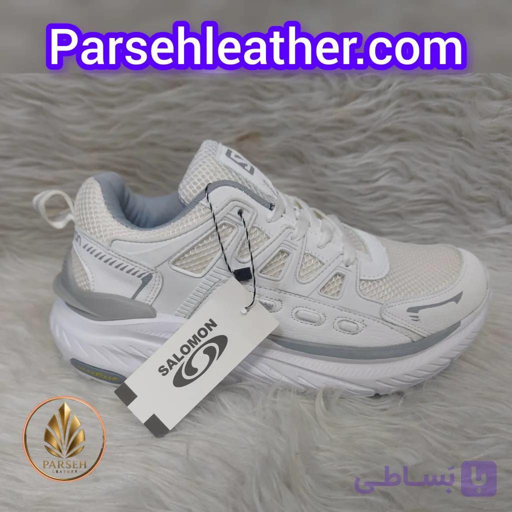 کتونی راحتی سالامون مردانه (جدیدترین کتونی اسپرت سالامون مردانه) برند چرم پارسه مدل PL5S- کفش پیاده روی سالامون شیک مخصوص آقایان ورزشکار و خوش استایل — تصویر 1