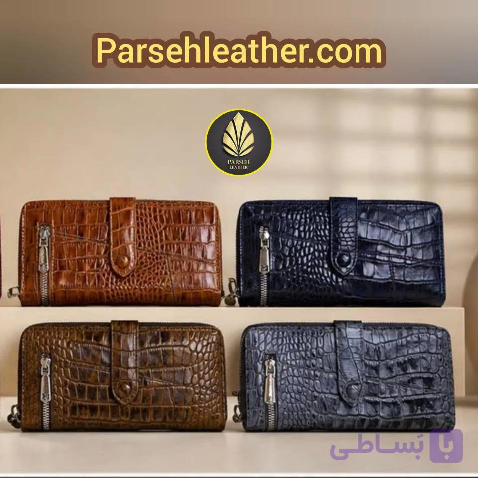 کیف پول چرم زنانه شیک (کیف پول چرم مردانه لوکس) مدل PL-KP139 شاهکار چرم پارسه: تجربه‌ای لوکس از کیف پول‌های چرم طبیعی، آفریده شده برای افراد خاص” — تصویر 1