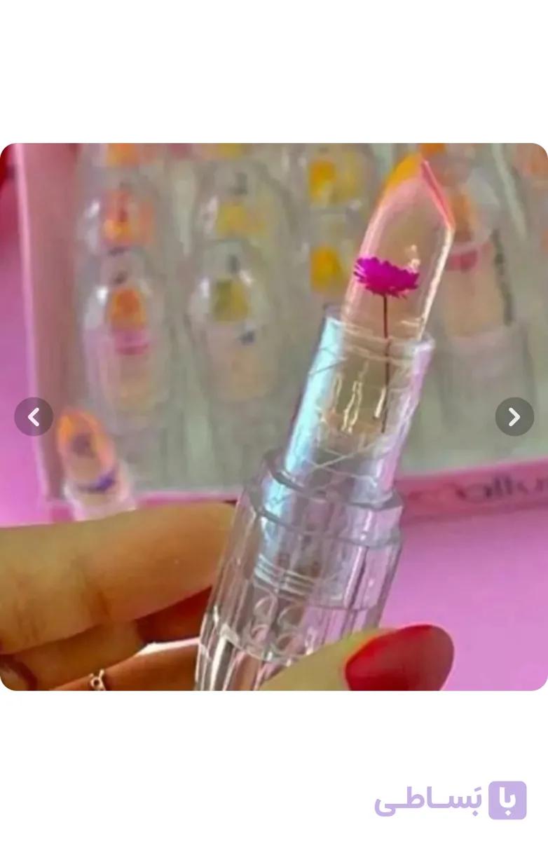 رژ لب حرارتی سلطنتی گلدار فوق العاده شیک و باکلاس رنگ دهنده و نرم کننده لب آبرسان لب فانتزی کیوت پینترستی