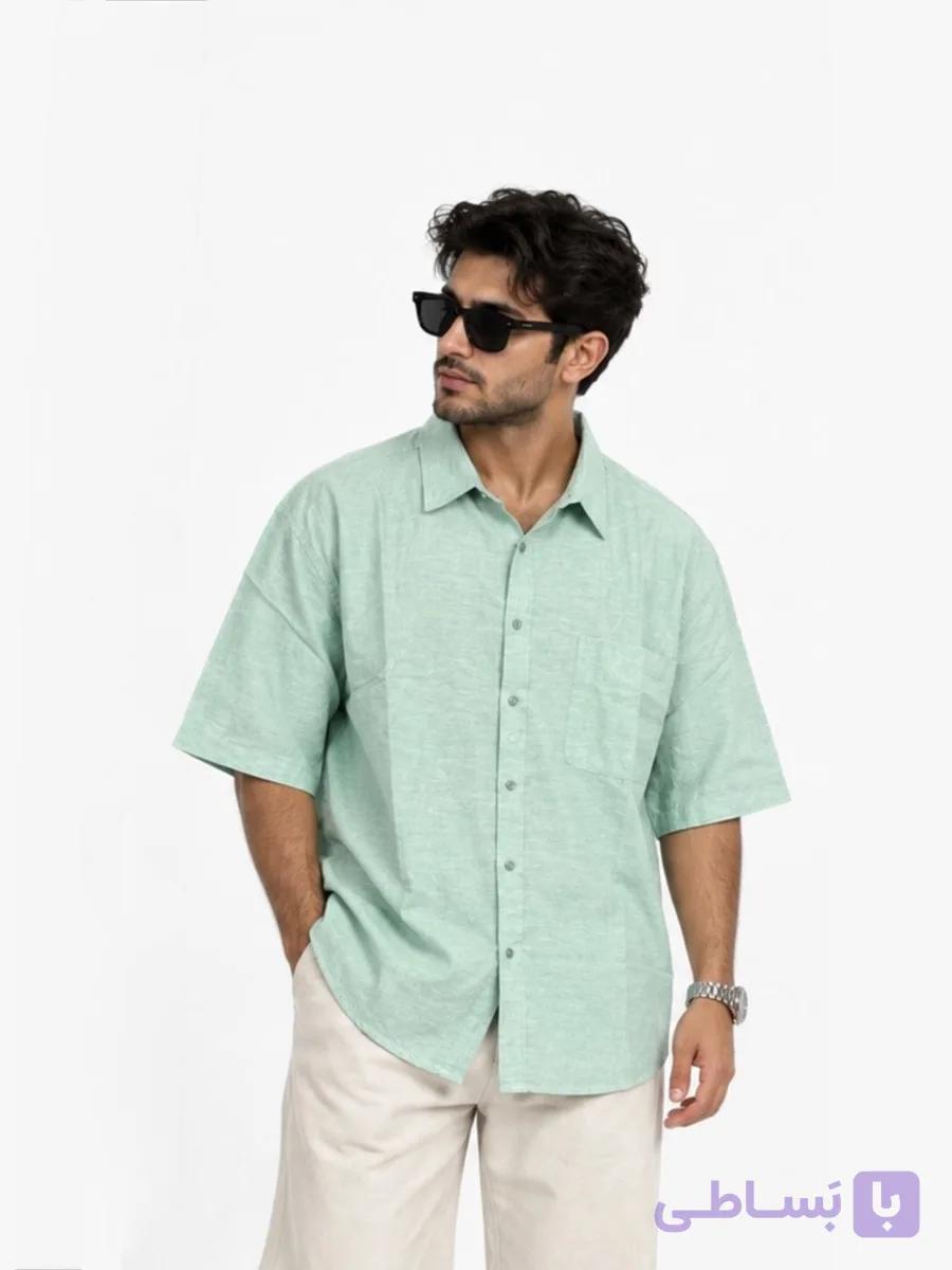 پیراهن لینن آستین کوتاه اورجینال برند (ZARA) کد 0336 (2XL) — تصویر 1