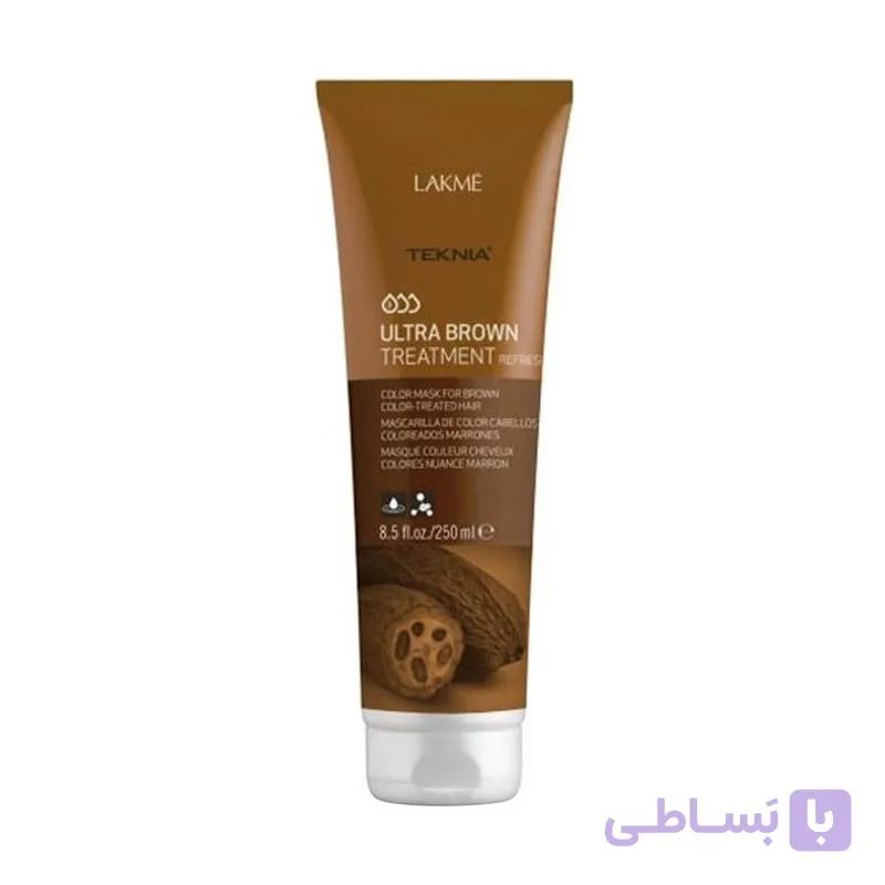 ماسک مو رنگساژ قهوه ای تکنیا لاکمه Lakme Teknia Ultra Brown Treatment 250ml — تصویر 1