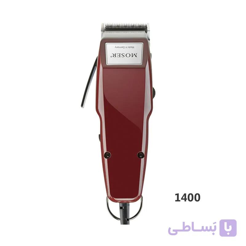 ماشین اصلاح 5 دنده زرشکی تک شانه موزر MOSER Hair Clipper 1400 — تصویر 1