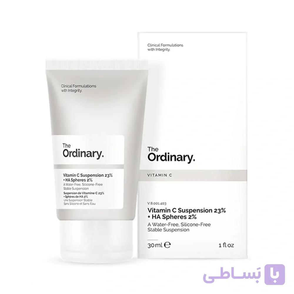 کرم روشن کننده پوست اوردینری مدل Vitamin C Suspension 23% حجم 30 میل  The Ordinary Vitamin C Suspension 23%+ HA Spheres 2%