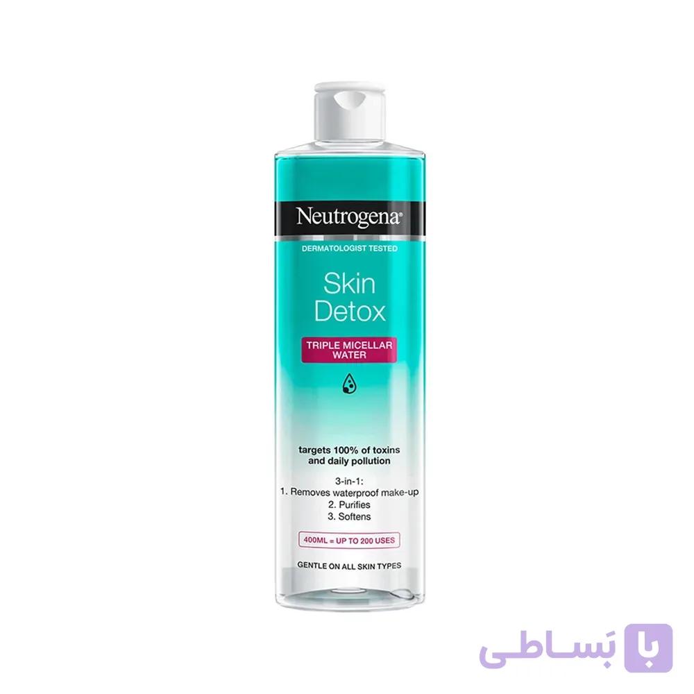 محلول میسلار واتر نوتروژینا مدل Skin Detox  حجم 400 میل