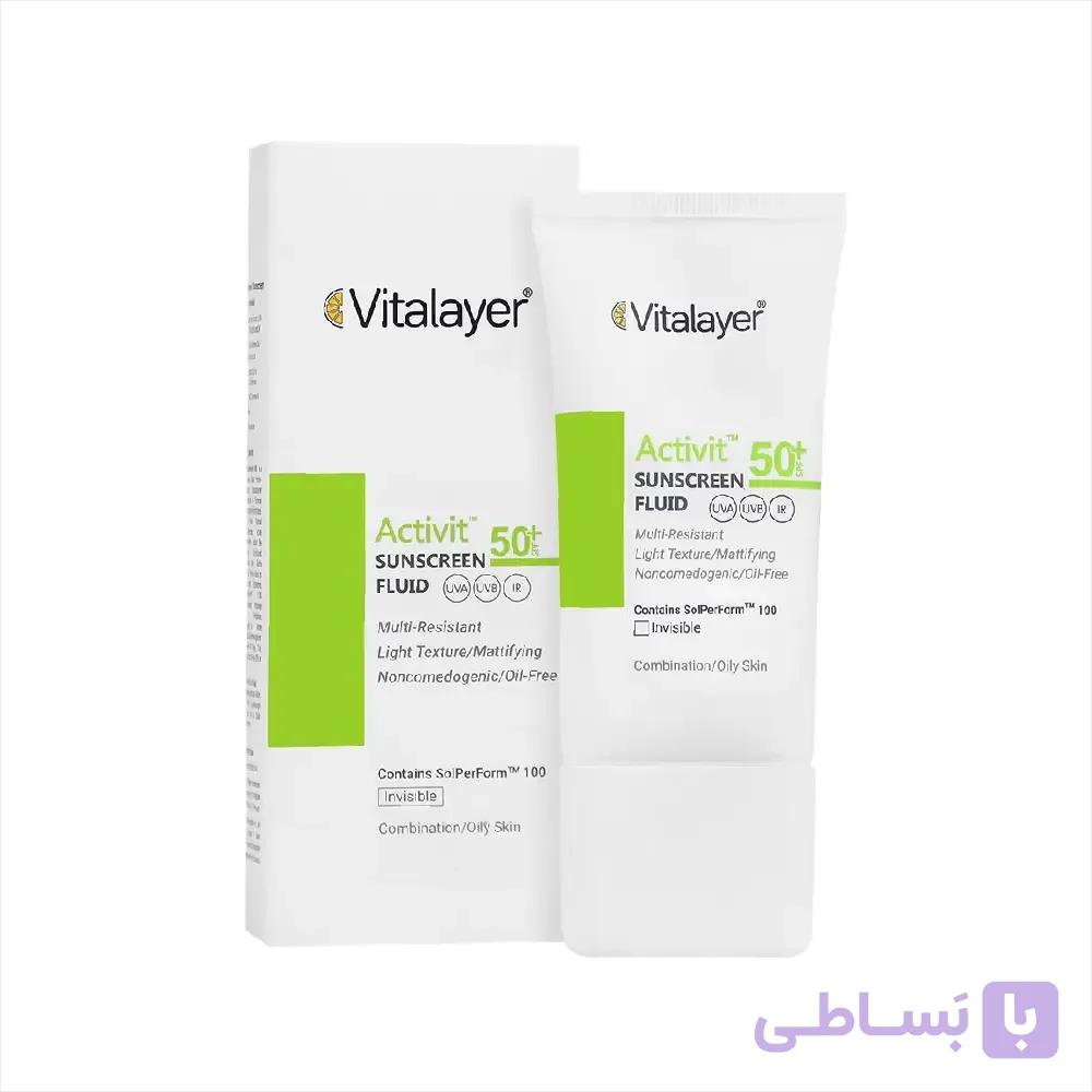 ویتالیر اکتی ویت ضد آفتاب استیکی بدون رنگ پوست چرب 15gr SPF50 — تصویر 1