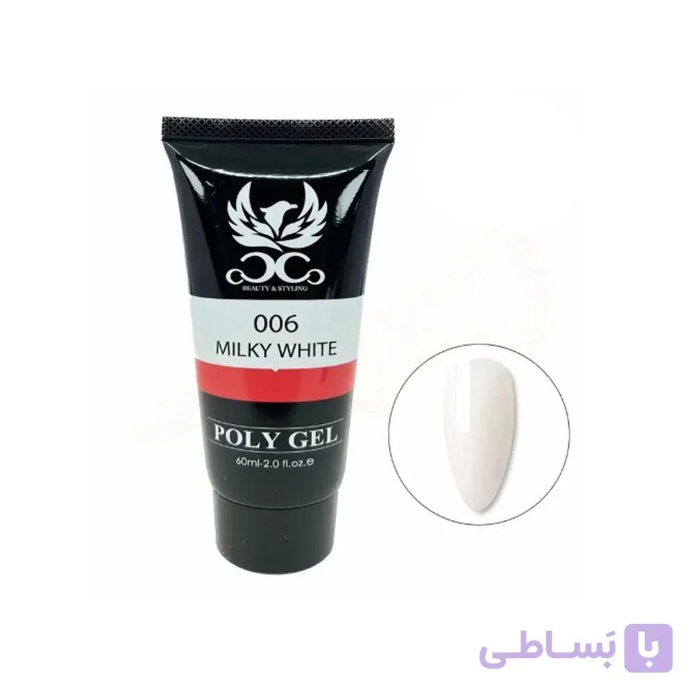 کوکو پلی ژل شیری سفید کاشت ناخن 60ml MILKY WHITE