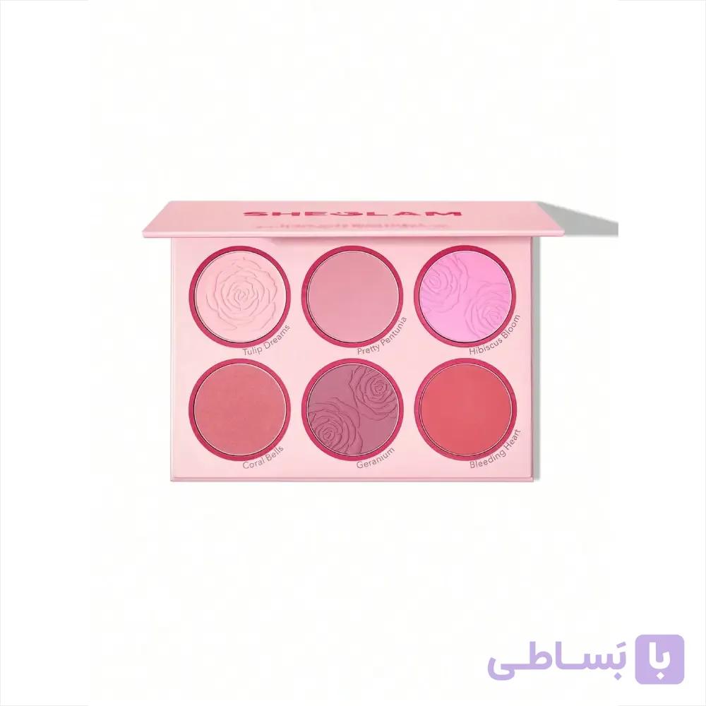 پالت رژگونه پودری Floral Flash Bakut شگلم6رنگ