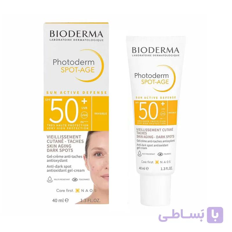 کرم ضد آفتاب بیرنگ ضدلک جوانساز اسپات بایودرما Bioderma Photoderm Spot-Age SPF50+ 150ml