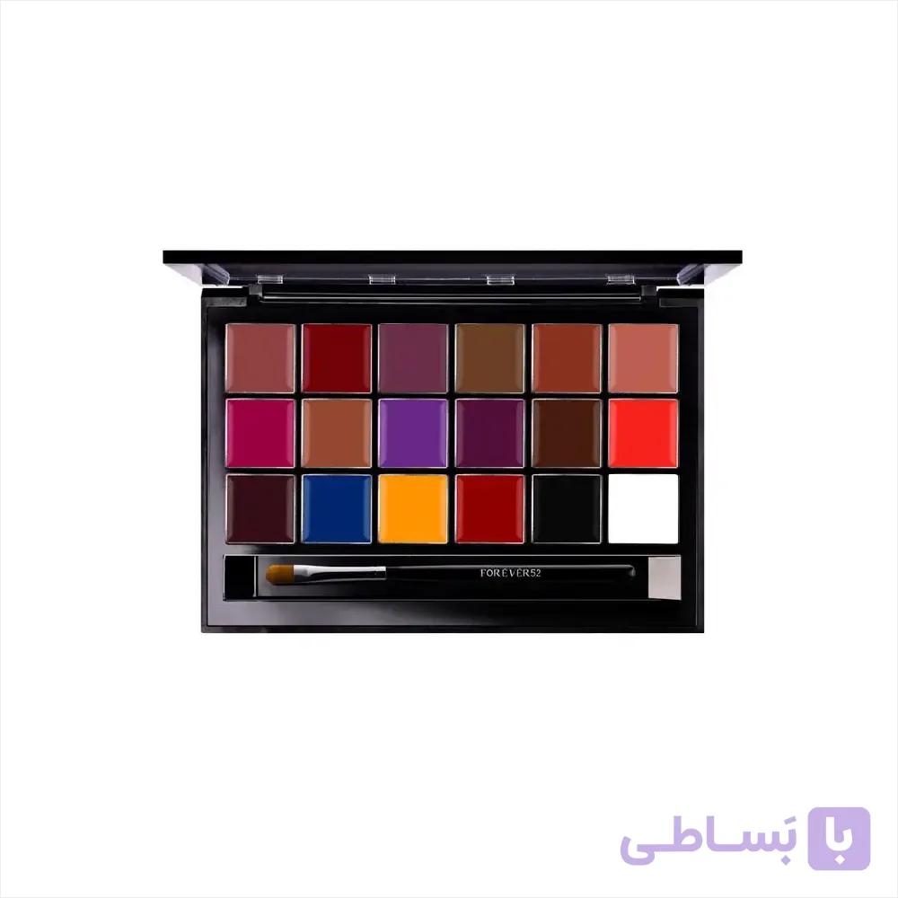 پالت رژ لب جامد فور اور 52  18رنگ MPL001 — تصویر 1