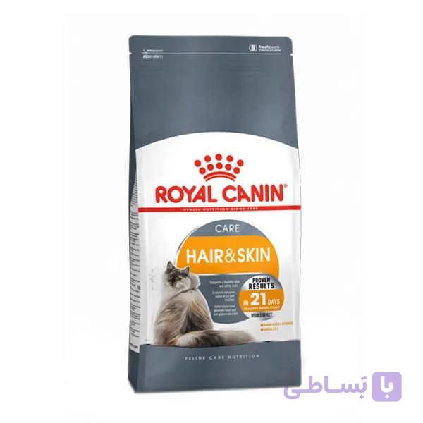 غذای گربه رویال کنین هیرانداسکین Royalcanin Hair and Skin وزن 4 کیلوگرم