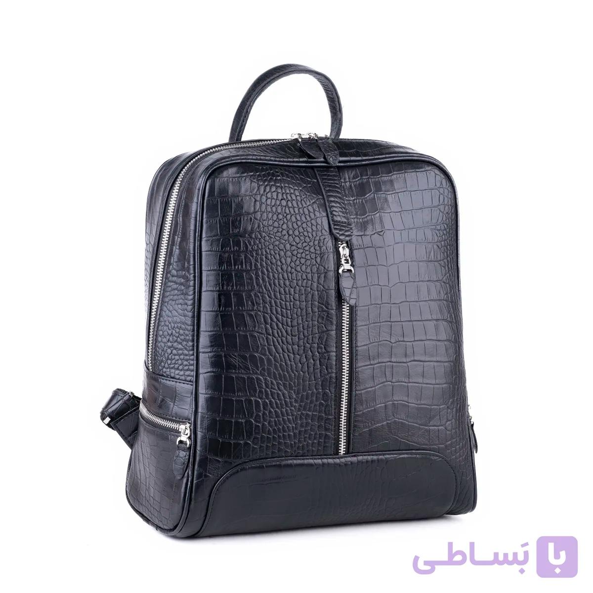 کیف چرم زنانه مدل کوله پشتی عمودزیپ — تصویر 1