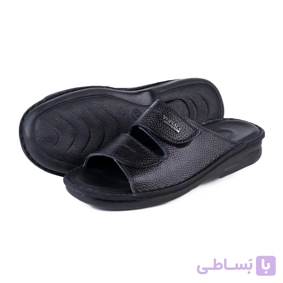 صندل چرم مردانه مدل چسبی — تصویر 1